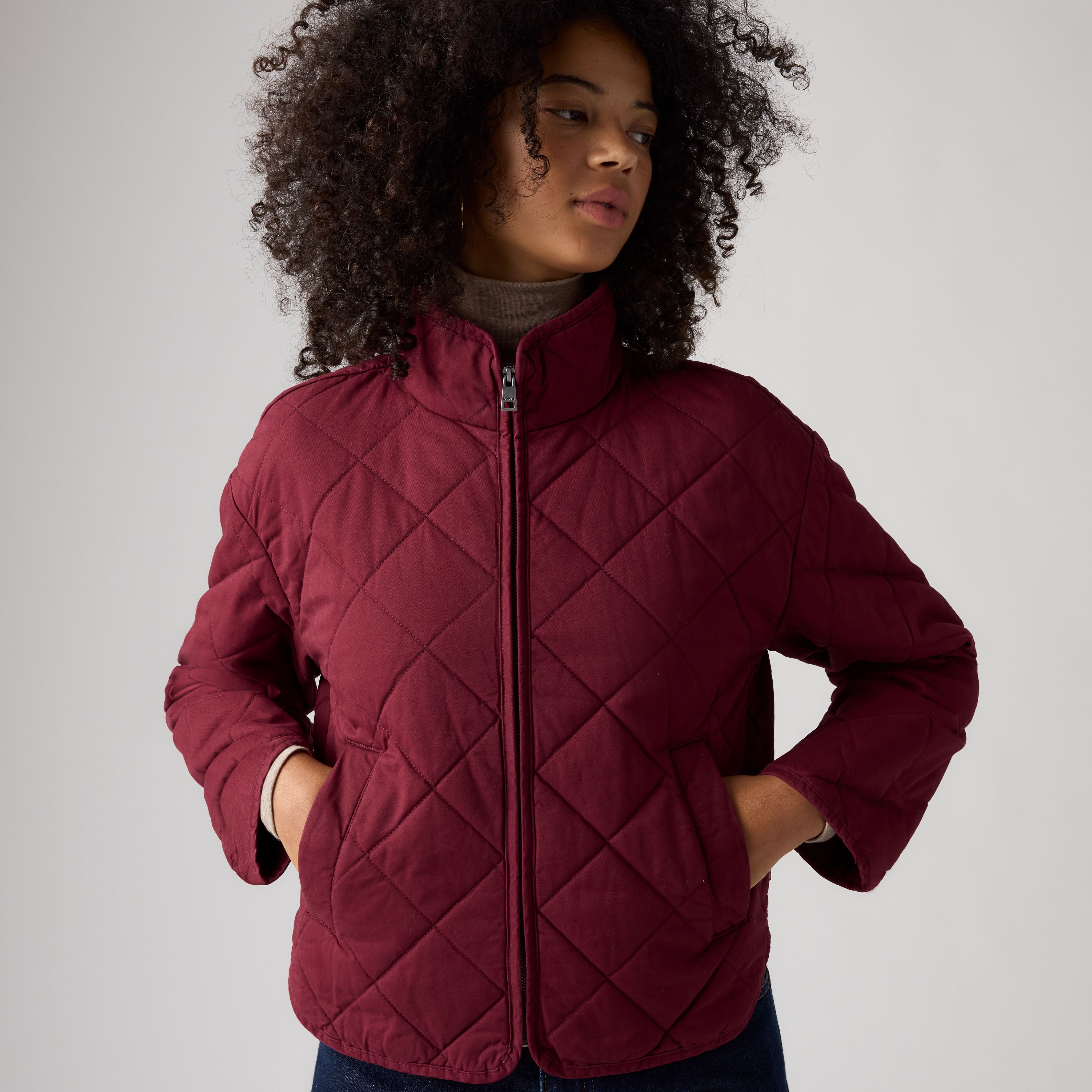 Diamond Quilted Cotton Jacket 2