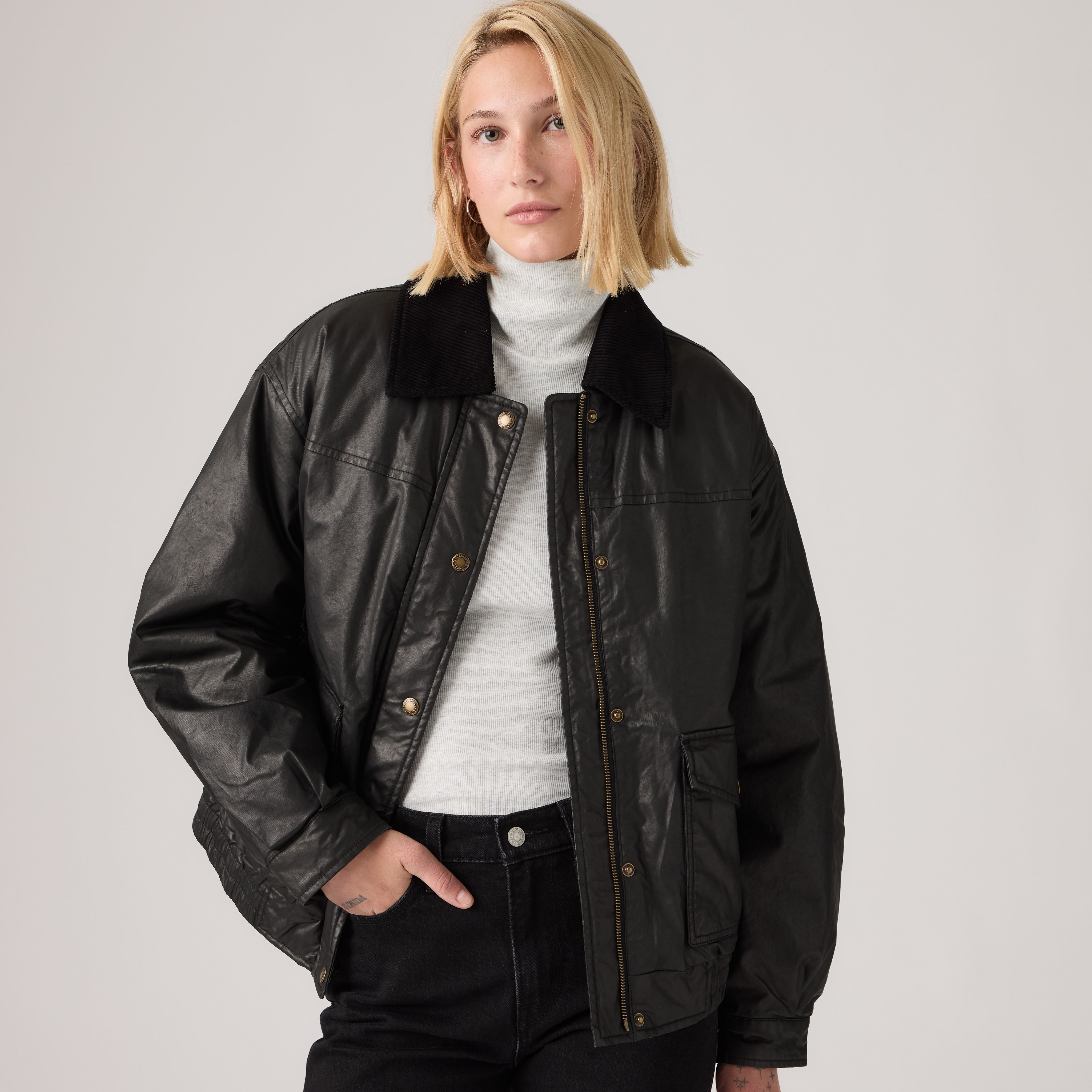 Waxed Cotton Dad Bomber 1