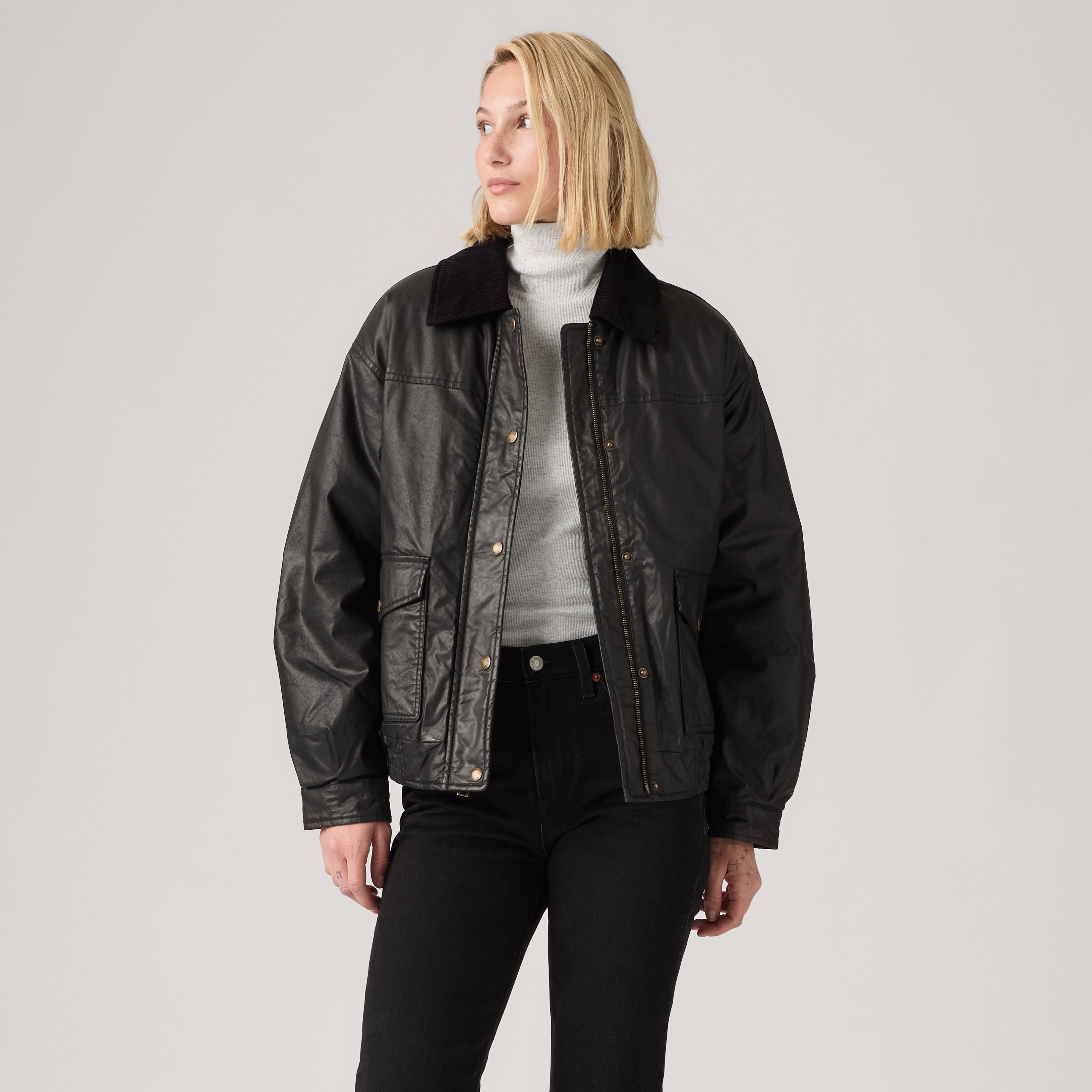 Waxed Cotton Dad Bomber 1