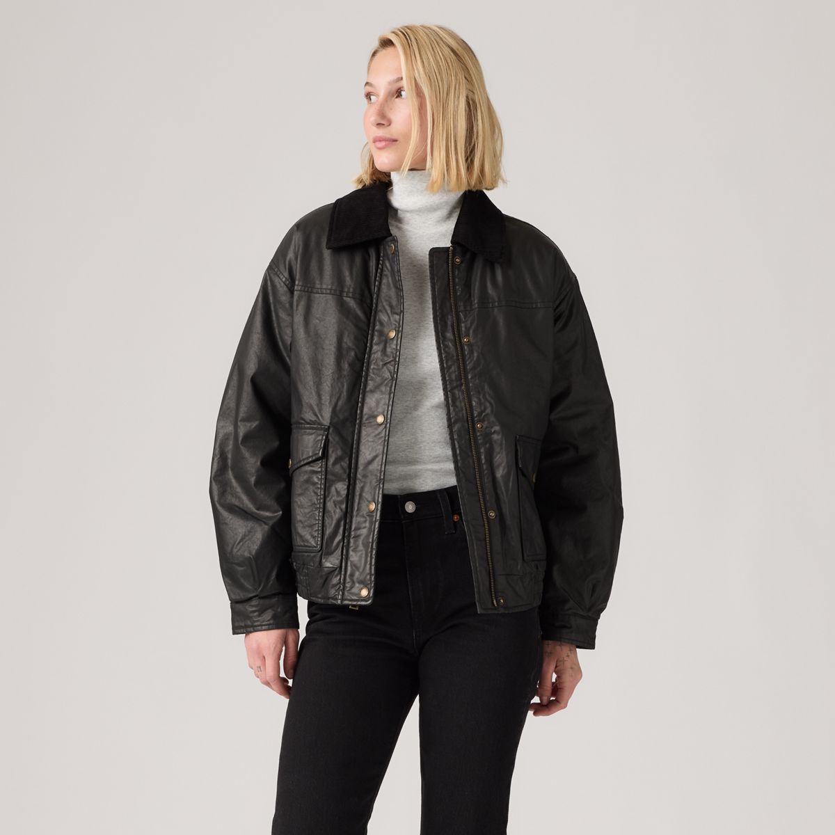 Waxed Cotton Dad Bomber — 
