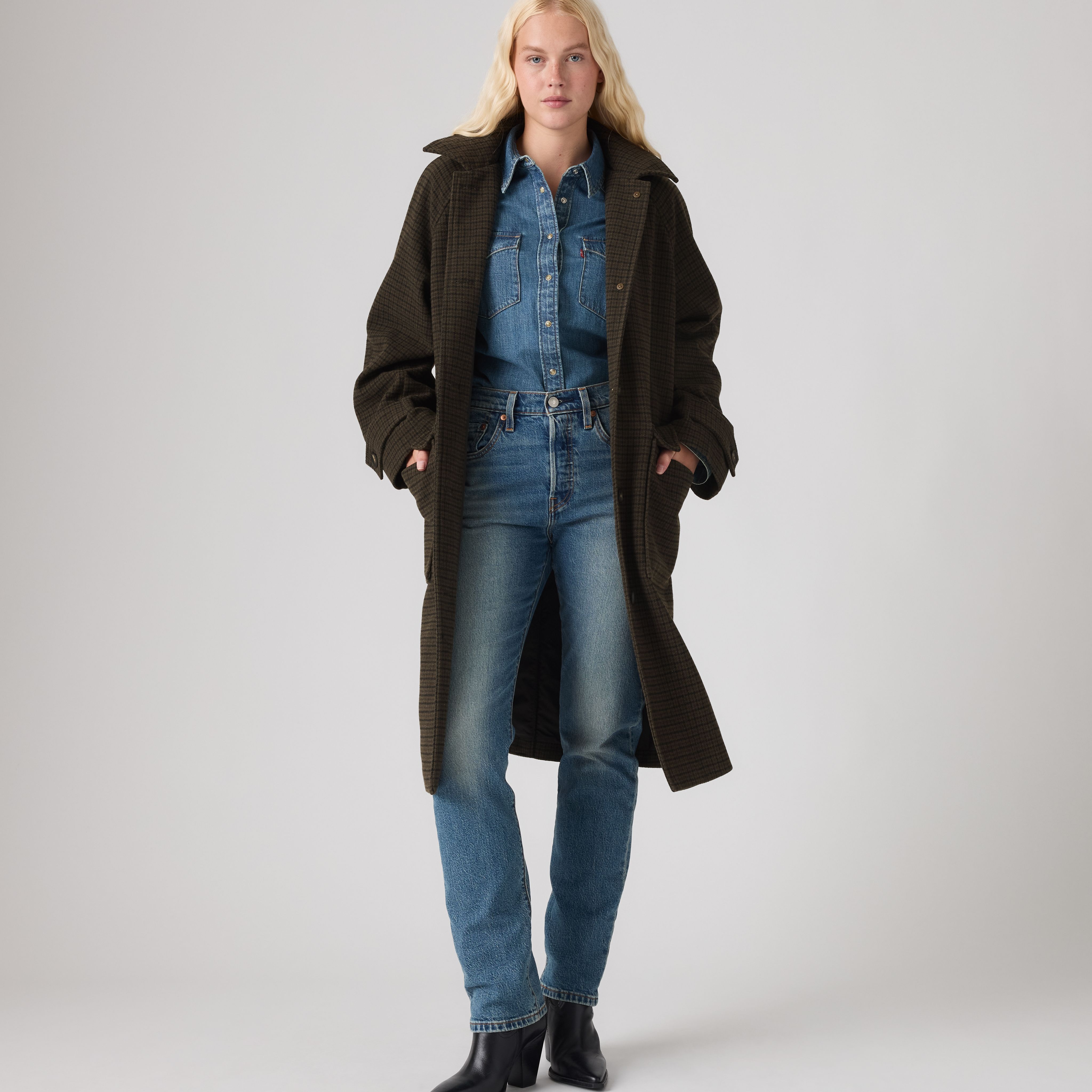 Женское пальто Levi's Wool Blend Coat With Detachable Hood