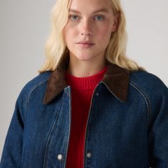 Midweight Barn Jacket With Snap Closure — Blue - Blue 2