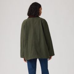 Midweight Barn Jacket With Snap Closure — Evergreen - Green 4
