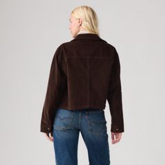 Cropped Chore Coat — Red - Red 4