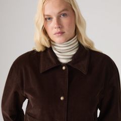 Cropped Chore Coat — Red - Red 2
