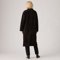 Suede Vintage Duster Coat — Graphite - Black 4