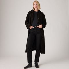 Suede Vintage Duster Coat — Graphite - Black 1