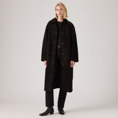Suede Vintage Duster Coat — Graphite - Black 3