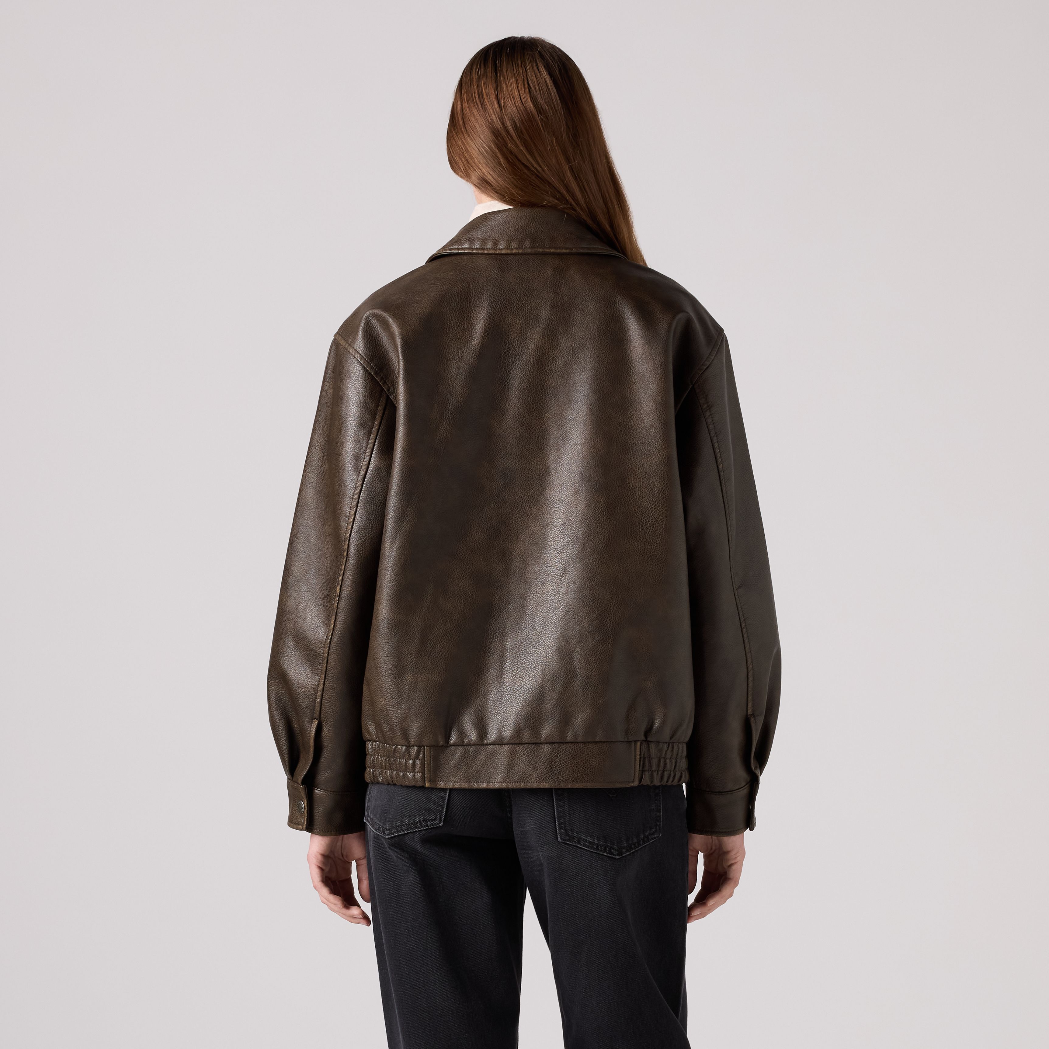Faux Leather Relaxedbomber 4