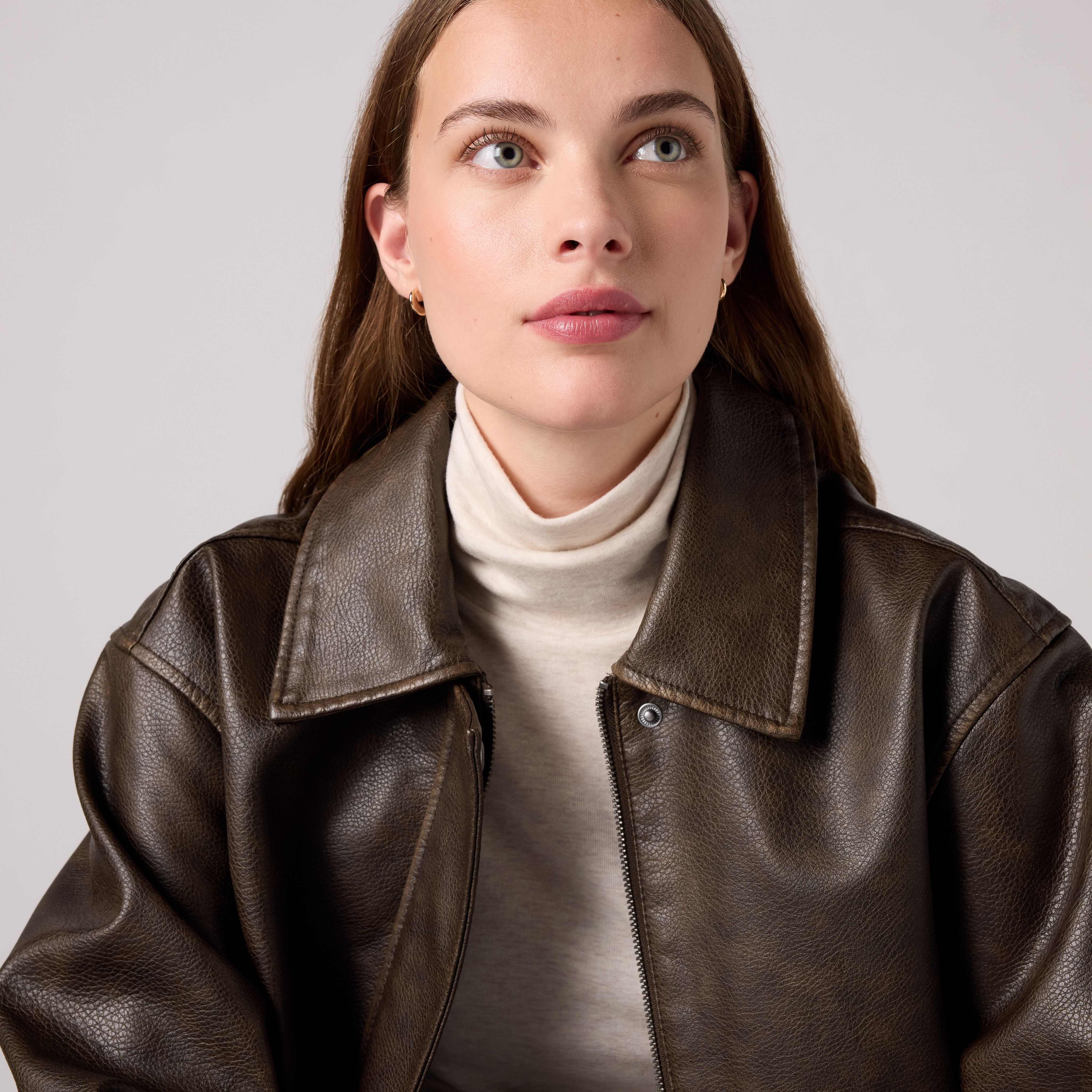 Faux Leather Relaxedbomber 2