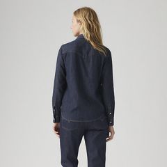 Iconic Western Linen+ Denim Shirt — Today's News - Blue 3