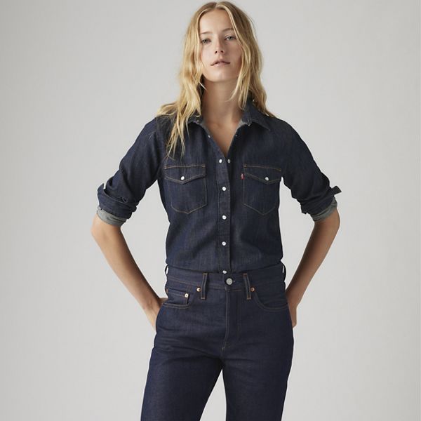 Iconic Western Linen+ Denim Shirt — Today's News - Blue