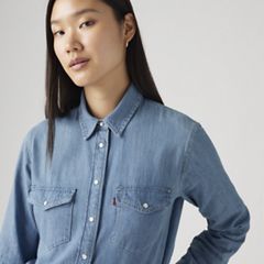 Iconic Western Linen+ Denim Shirt — Play Break - Blue 4