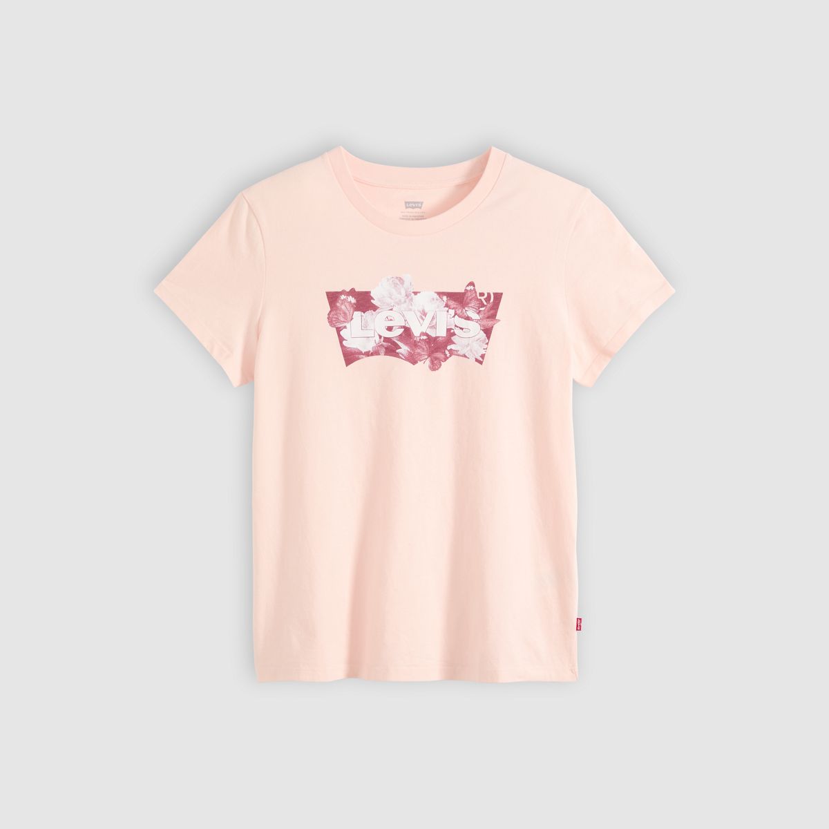 Graphic Perfect T-Shirt — Blurry Flower Field Bw Mangano Calcite - Pink
