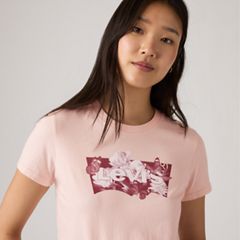 Graphic Perfect T-Shirt — Blurry Flower Field Bw Mangano Calcite - Pink 2