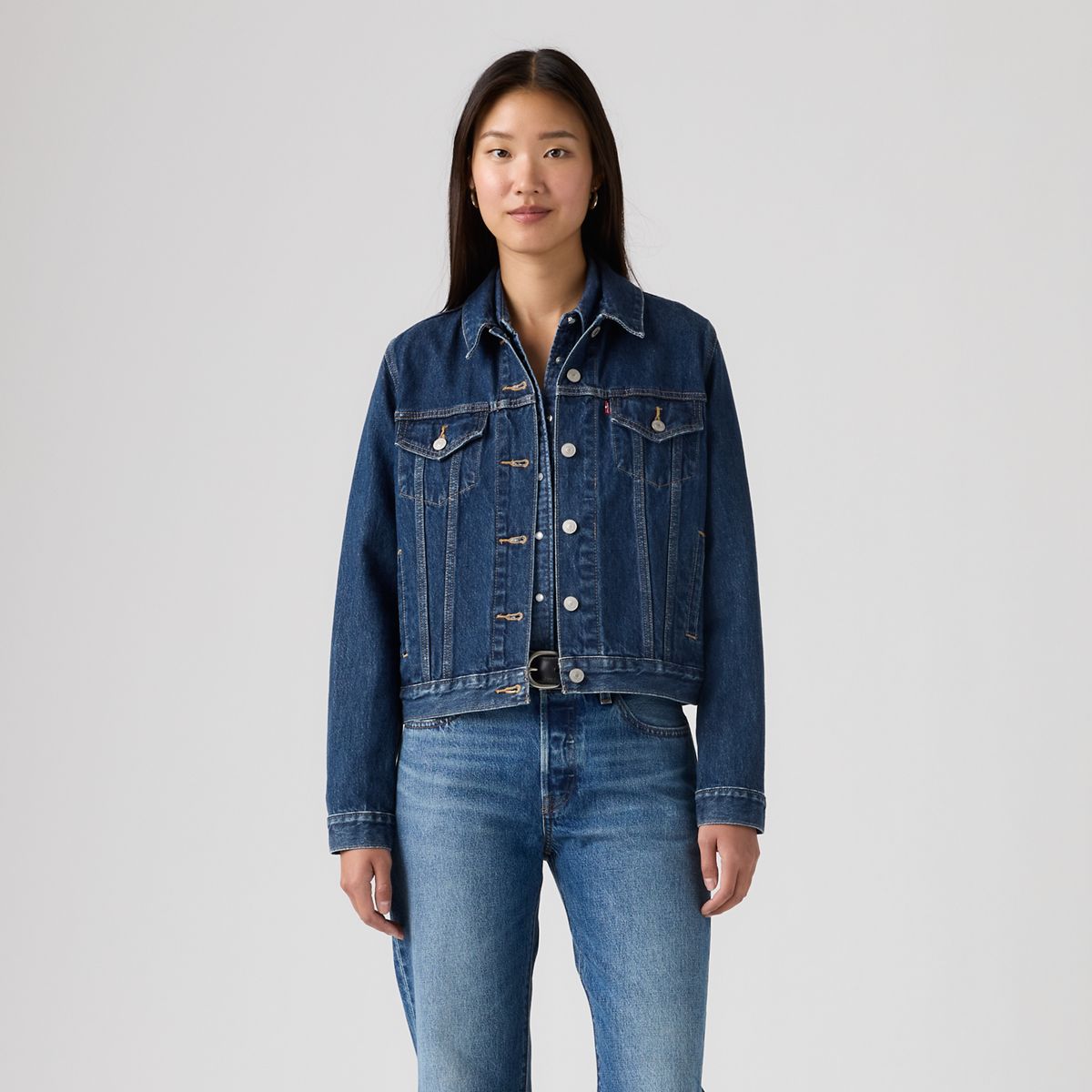 Original Trucker Jacket — Clean Dark Authentic - Dark Wash