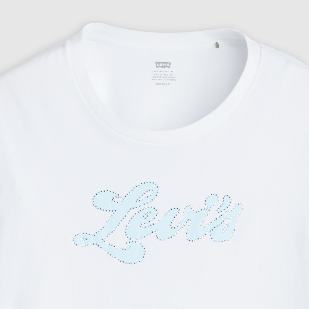 Perfect T-Shirt (Plus Size) — Rhinestone Sporty Levi's Bright White - White