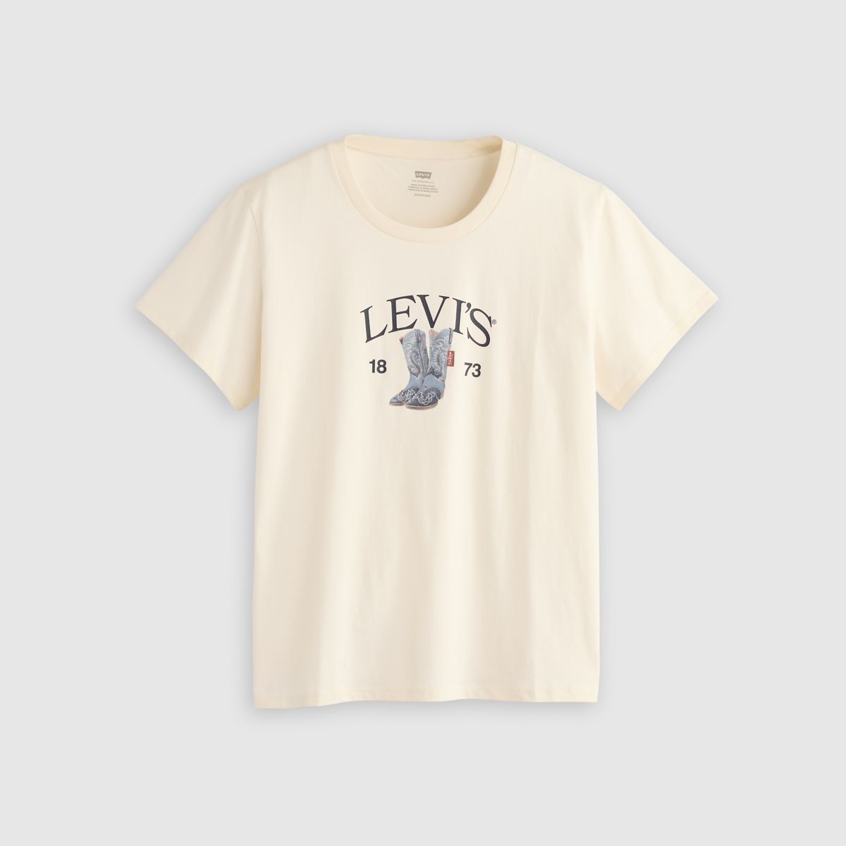 Perfect T-Shirt (Plus Size) — Levi's Denim Boots Egret - White