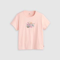Perfect T-Shirt (Plus Size) — Botanical Rose Serif Mangano Calcite - Pink 5