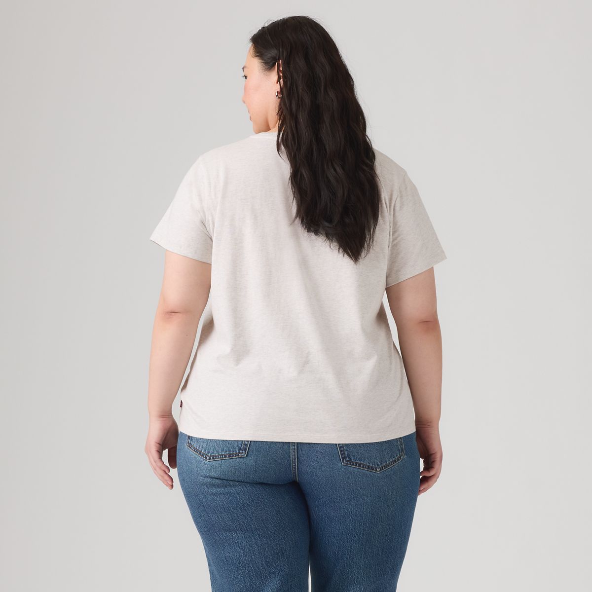 Perfect T-Shirt (Plus Size) — Archival Grid Orbit Heather - Grey