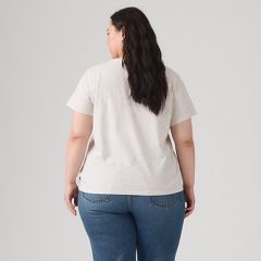 Perfect T-Shirt (Plus Size) — Archival Grid Orbit Heather - Grey 4