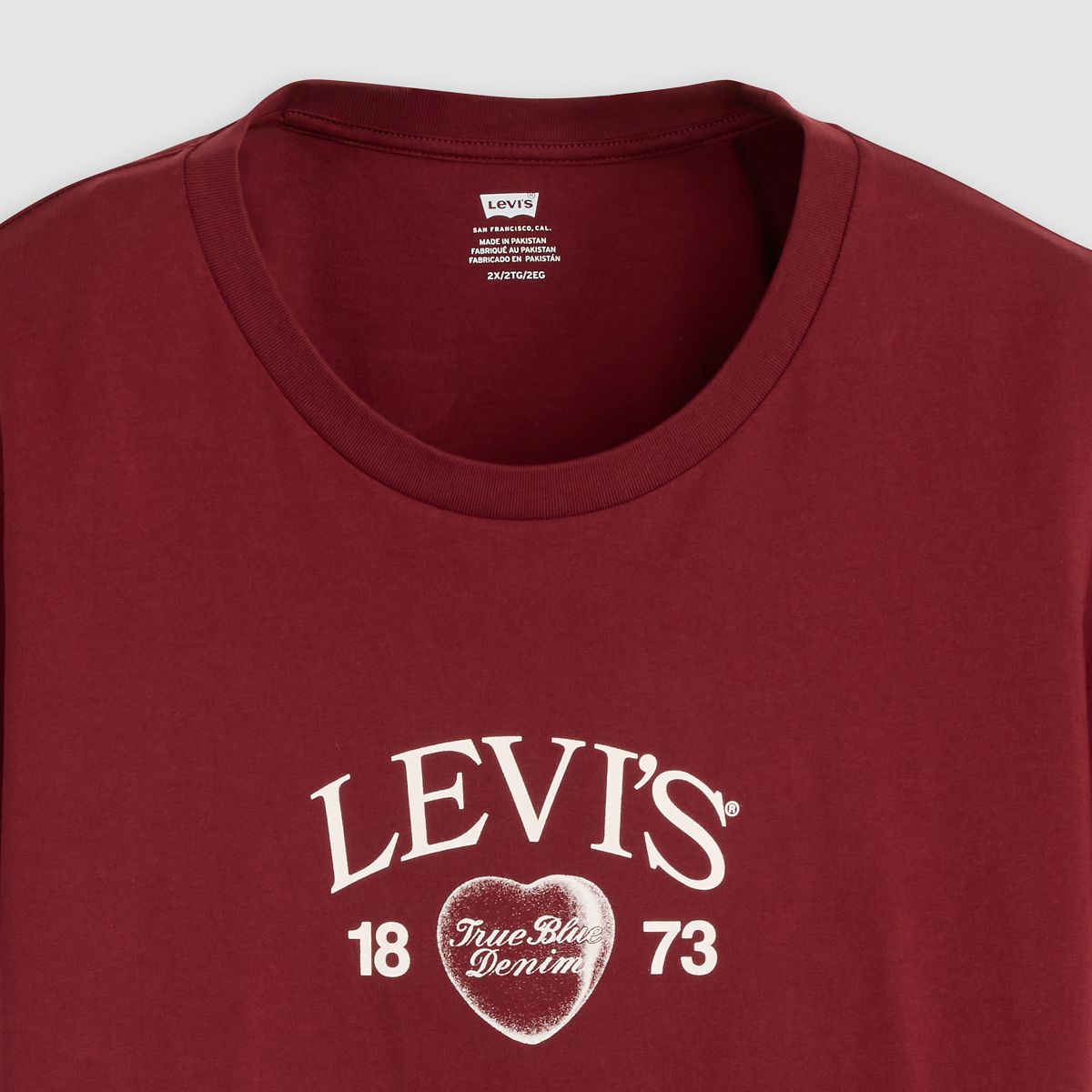Perfect T-Shirt (Plus Size) — Locket Warm Cabernet - Red