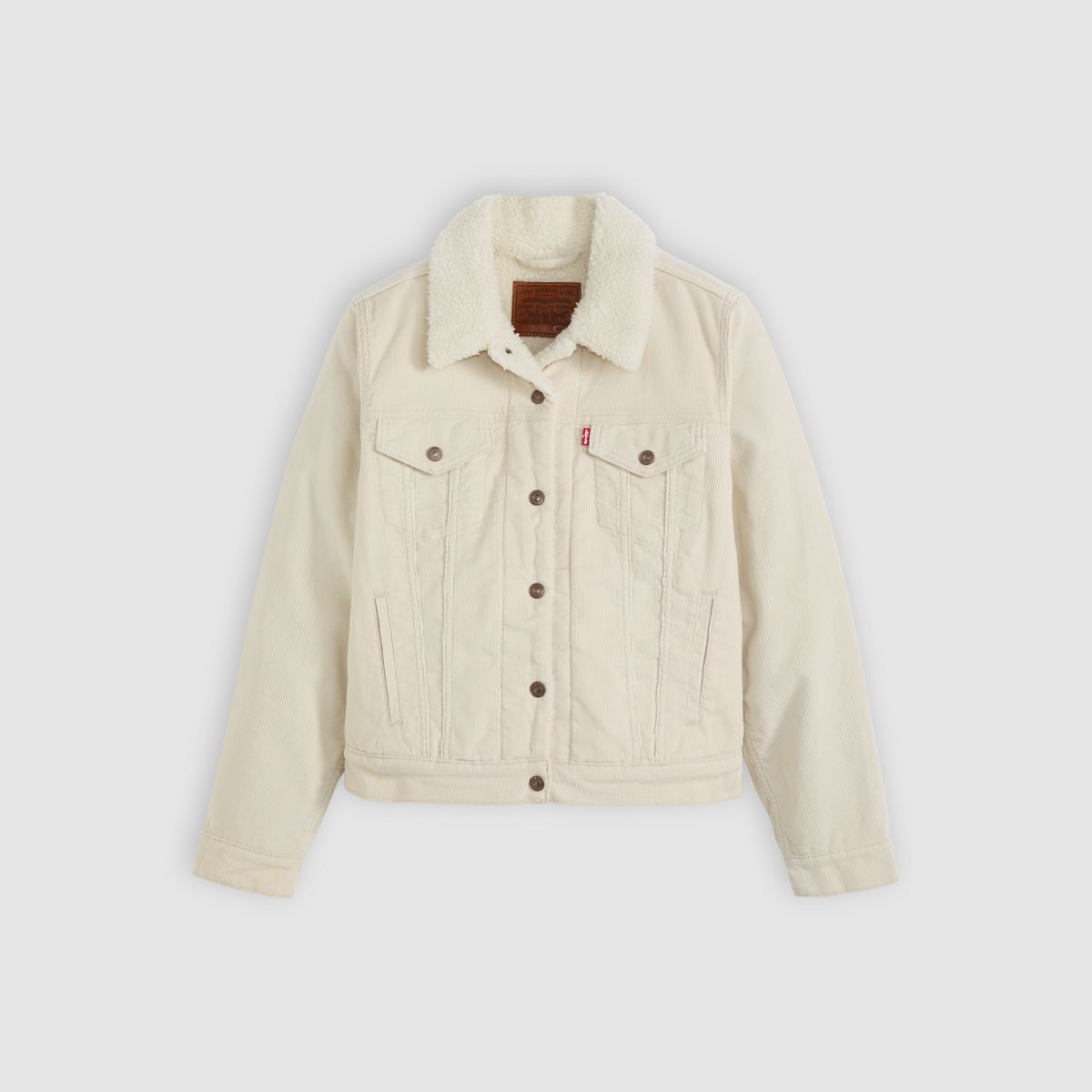 Original Sherpa Trucker Jacket — Egret - White