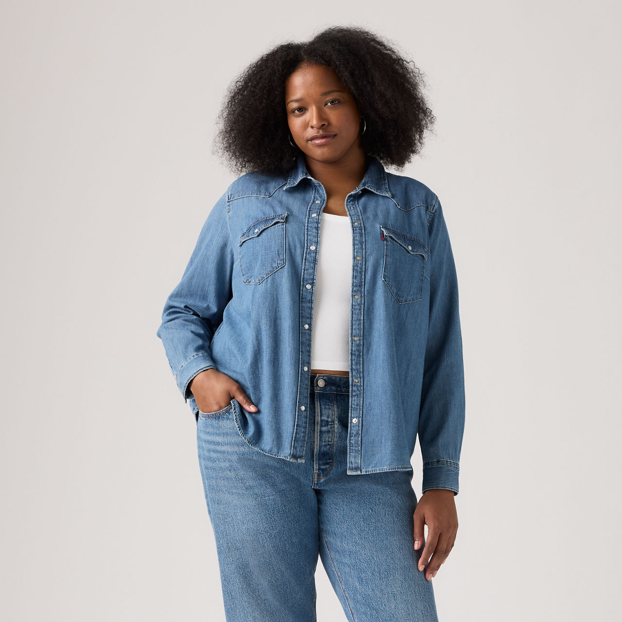 Essential Western Shirt (Plus Size) 2