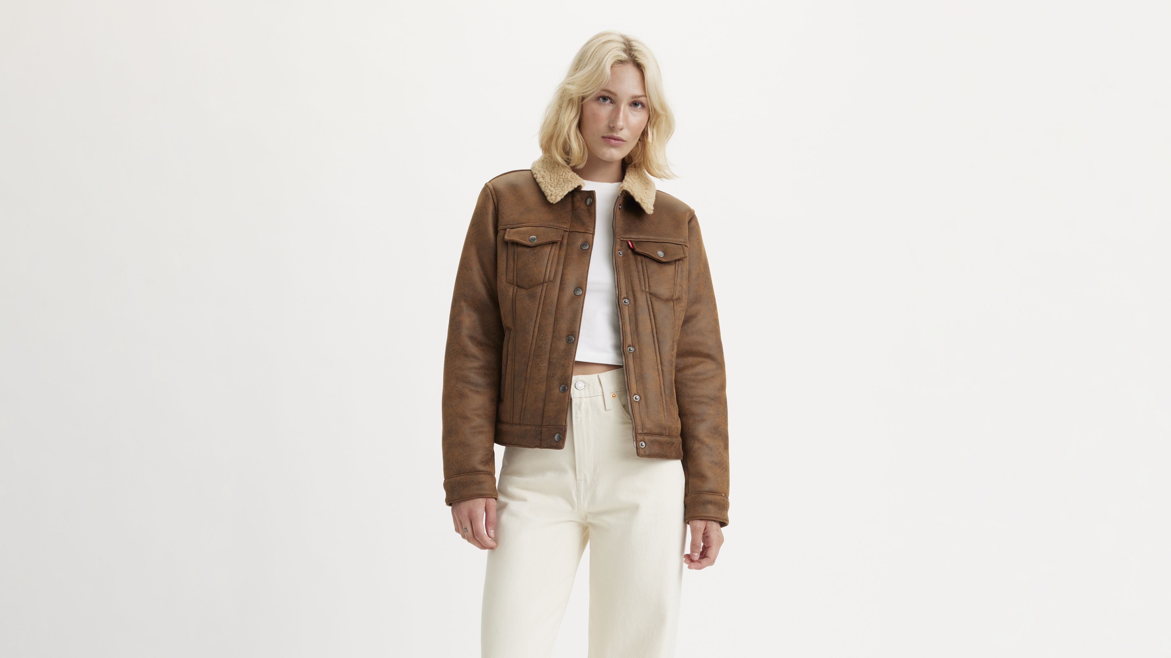 Faux Shearling Trucker Jacket 1