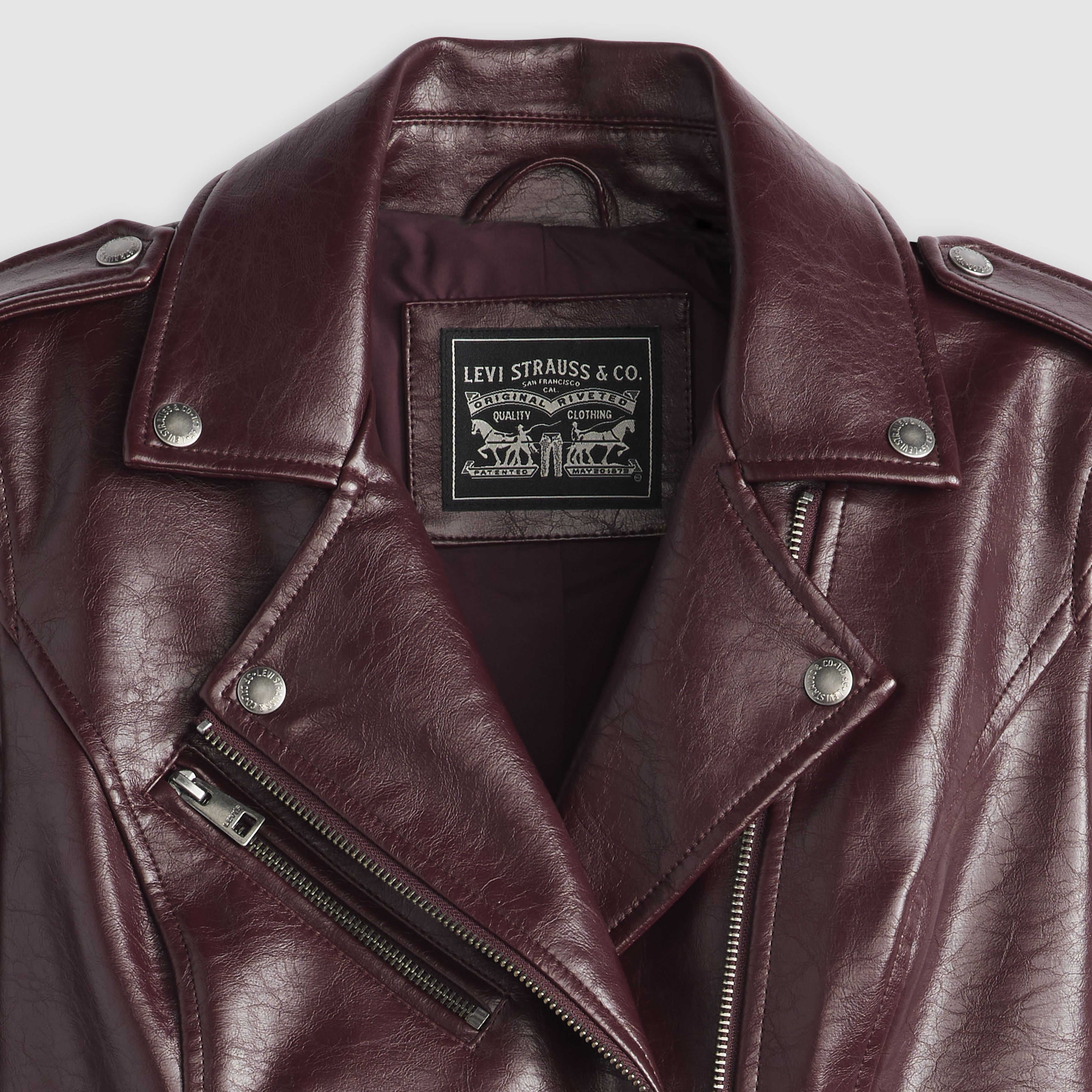 Faux Leather Moto Jacket - Red | Levi's® US