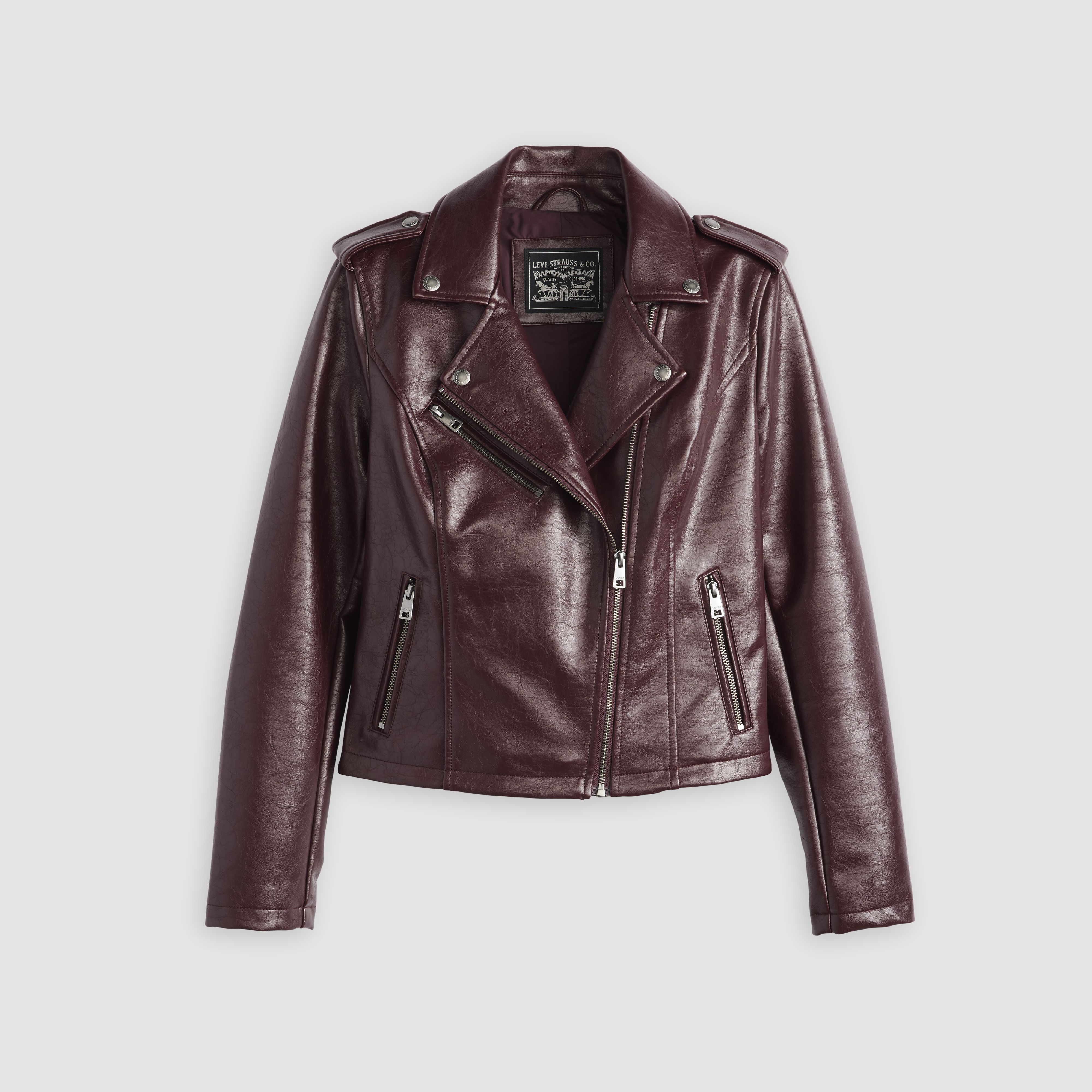 Faux Leather Moto Jacket - Red | Levi's® US