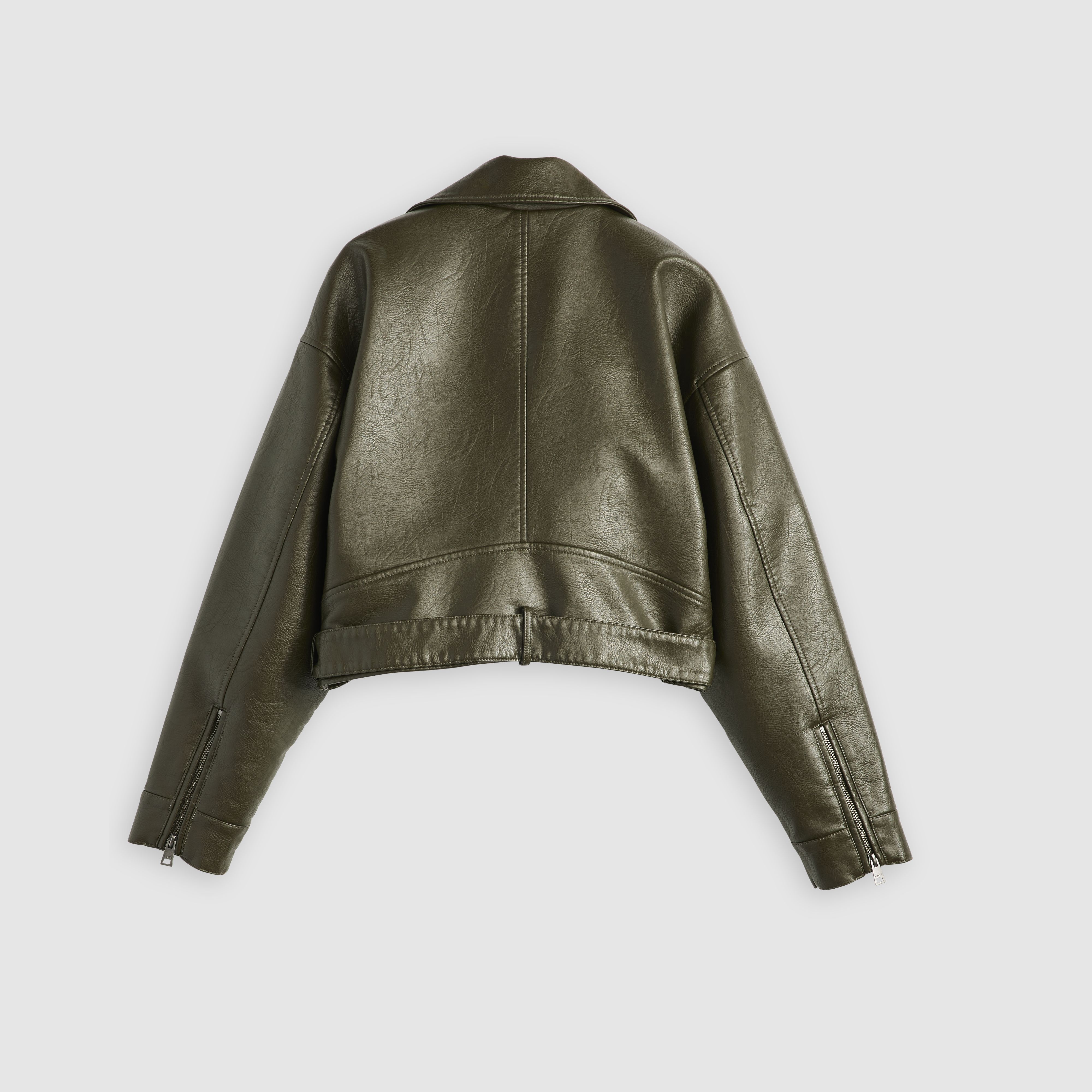 Belted Crop Moto Jacket 4