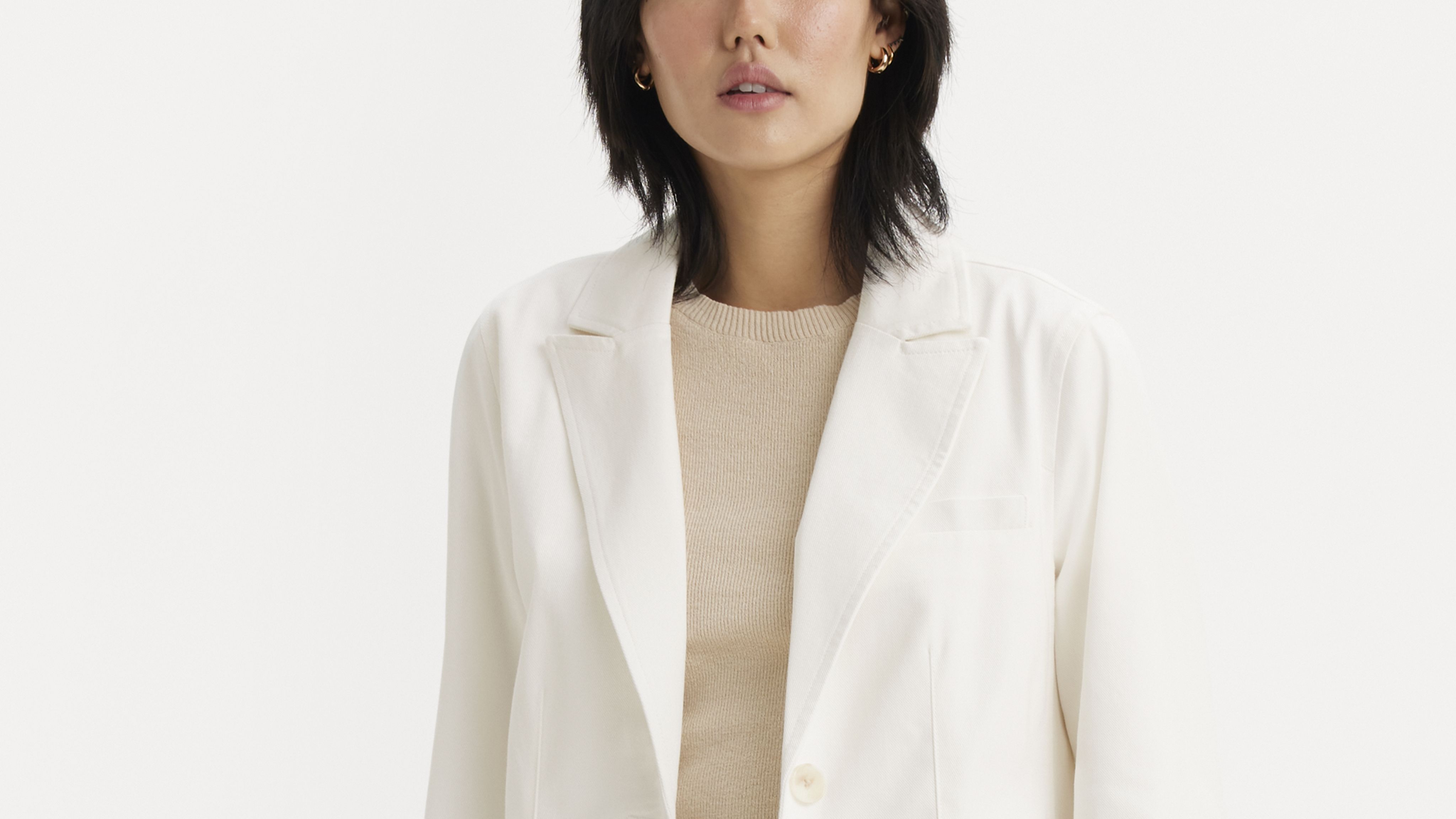 Single Breasted Cotton Blazer 1