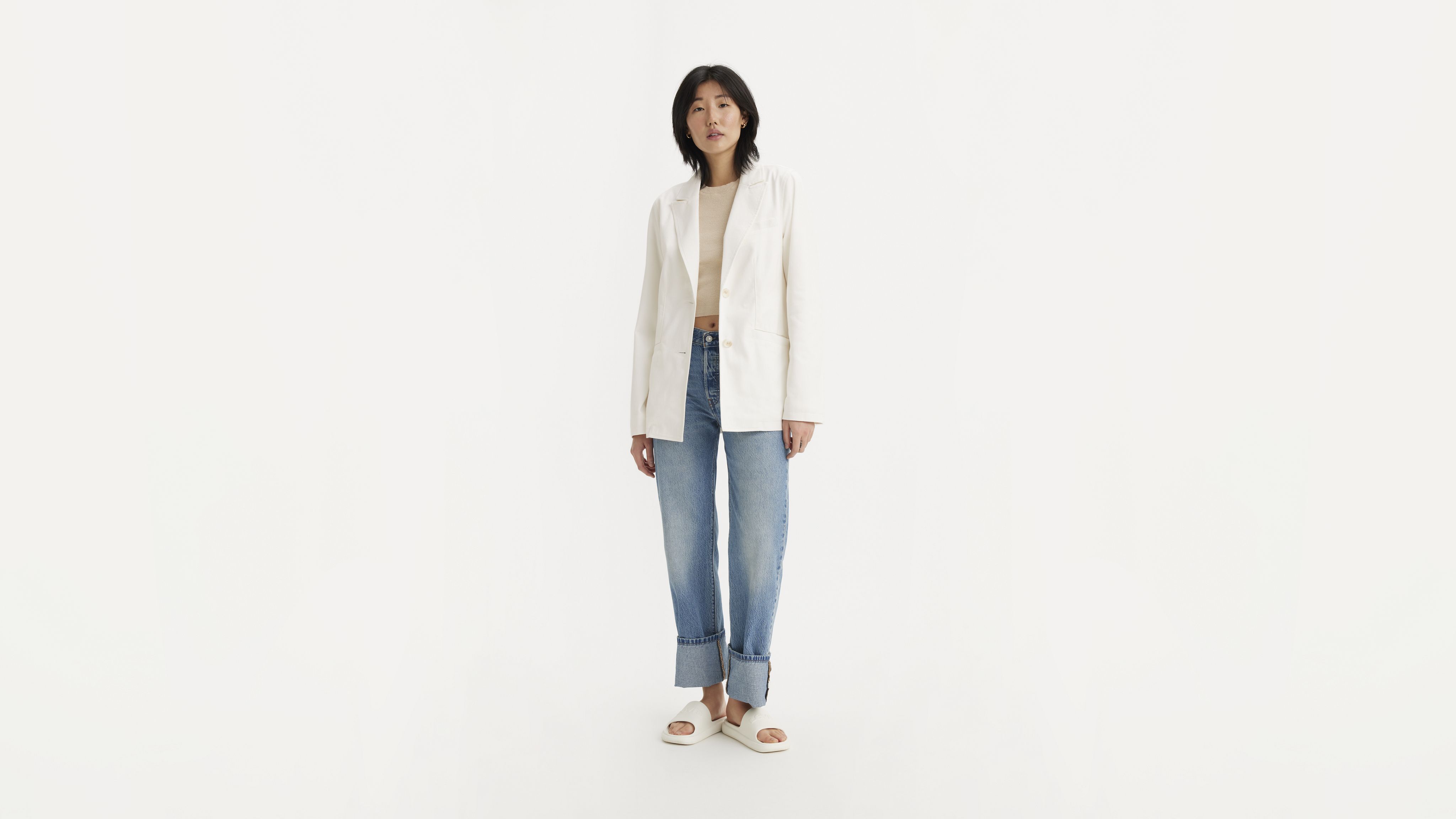 Single Breasted Cotton Blazer 3