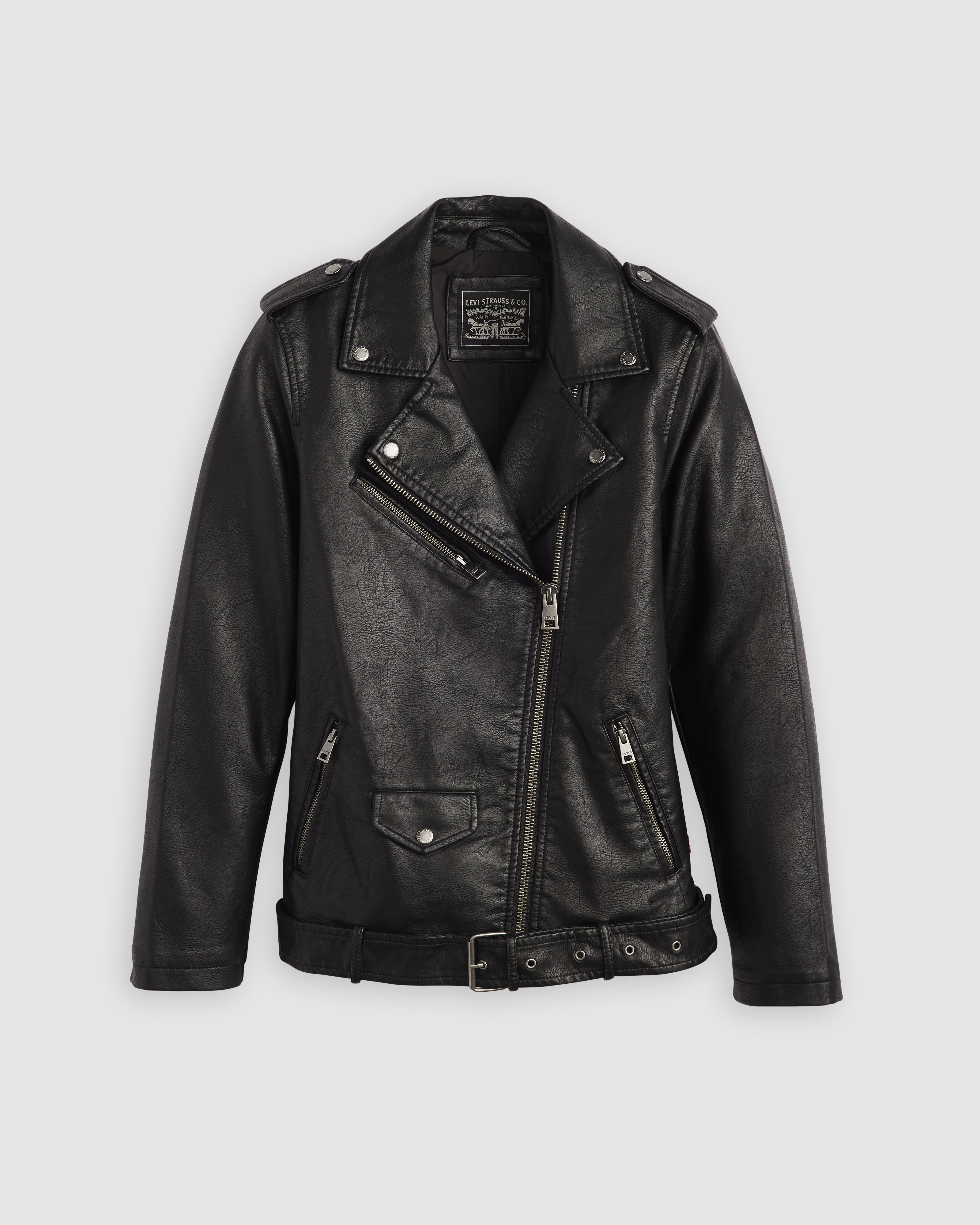 Longline Faux Leather Moto Jacket - Black | Levi's® US