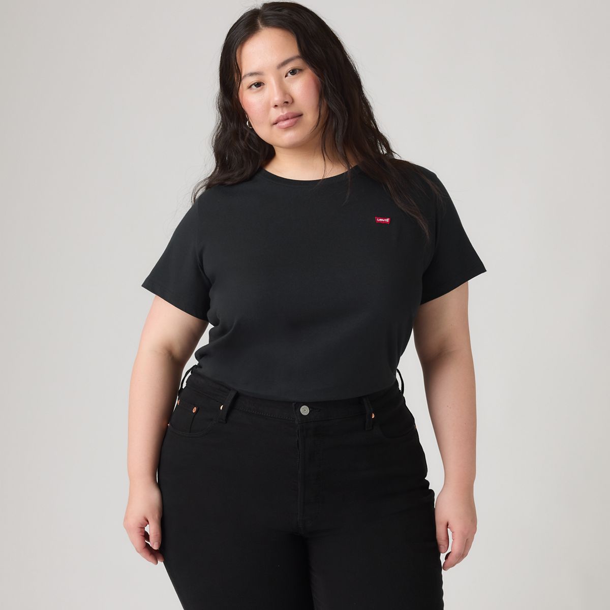 Perfect T-Shirt (Plus Size) — Mineral Black - Black