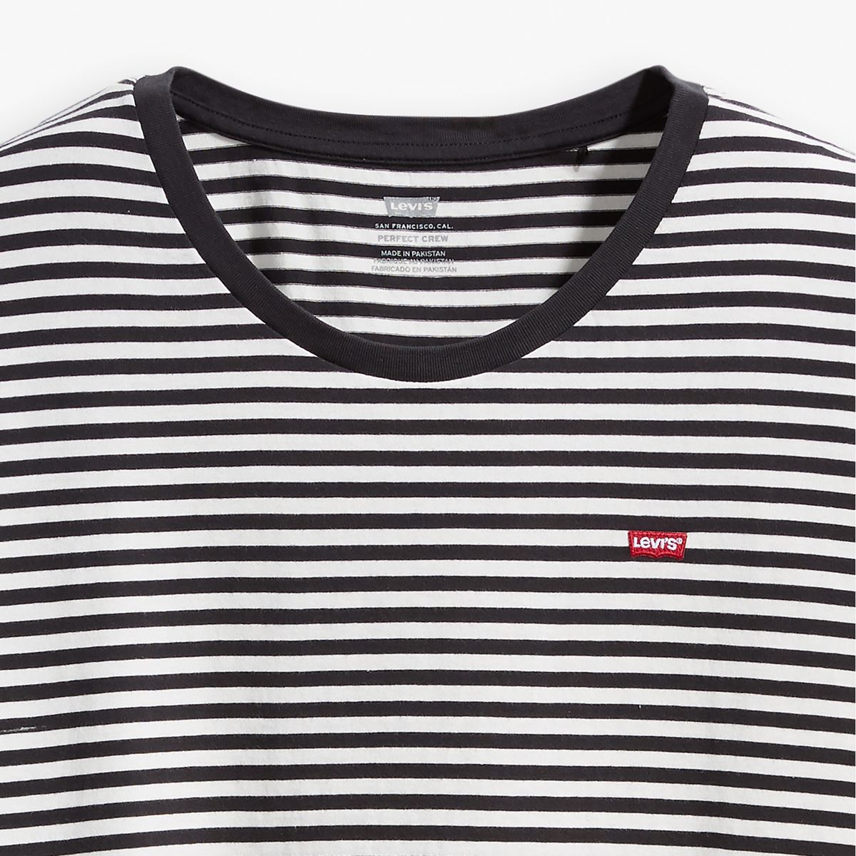 Perfect T-Shirt (Plus Size) — Raita Stripe Caviar - Multi Colour