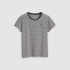 Perfect T-Shirt (Plus Size) — Raita Stripe Caviar - Multi Colour 5