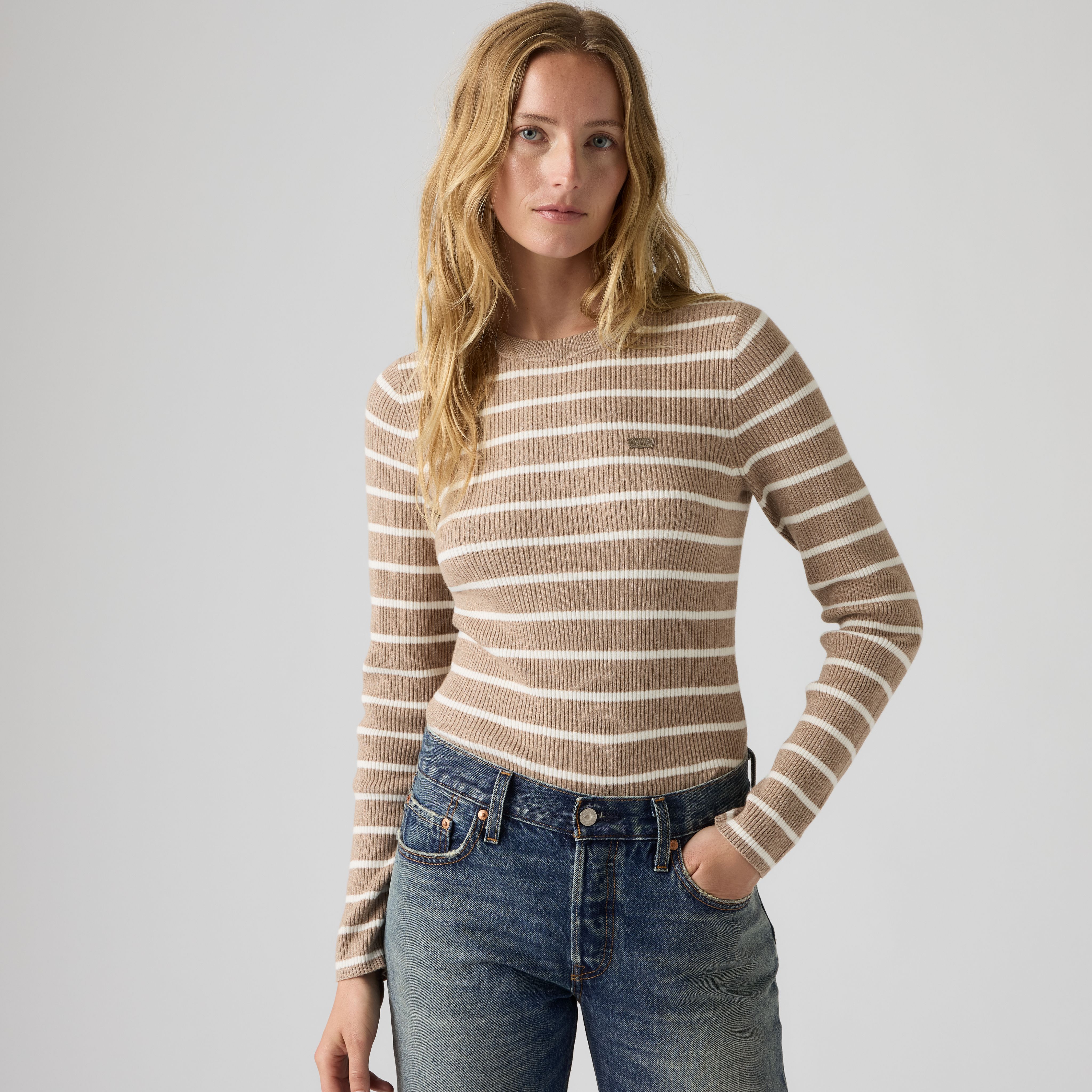 Crewneck Rib Sweater 1