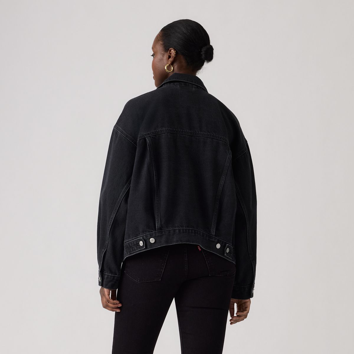 90s Trucker Jacket — Road Less Traveled - Black
