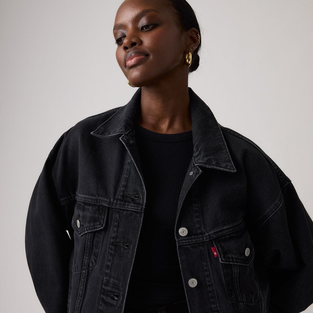 90s Trucker Jacket — Road Less Traveled - Black