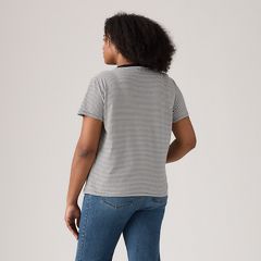 V-Neck T-Shirt (Plus Size) — Cloud Dancer - Multi-Color 3