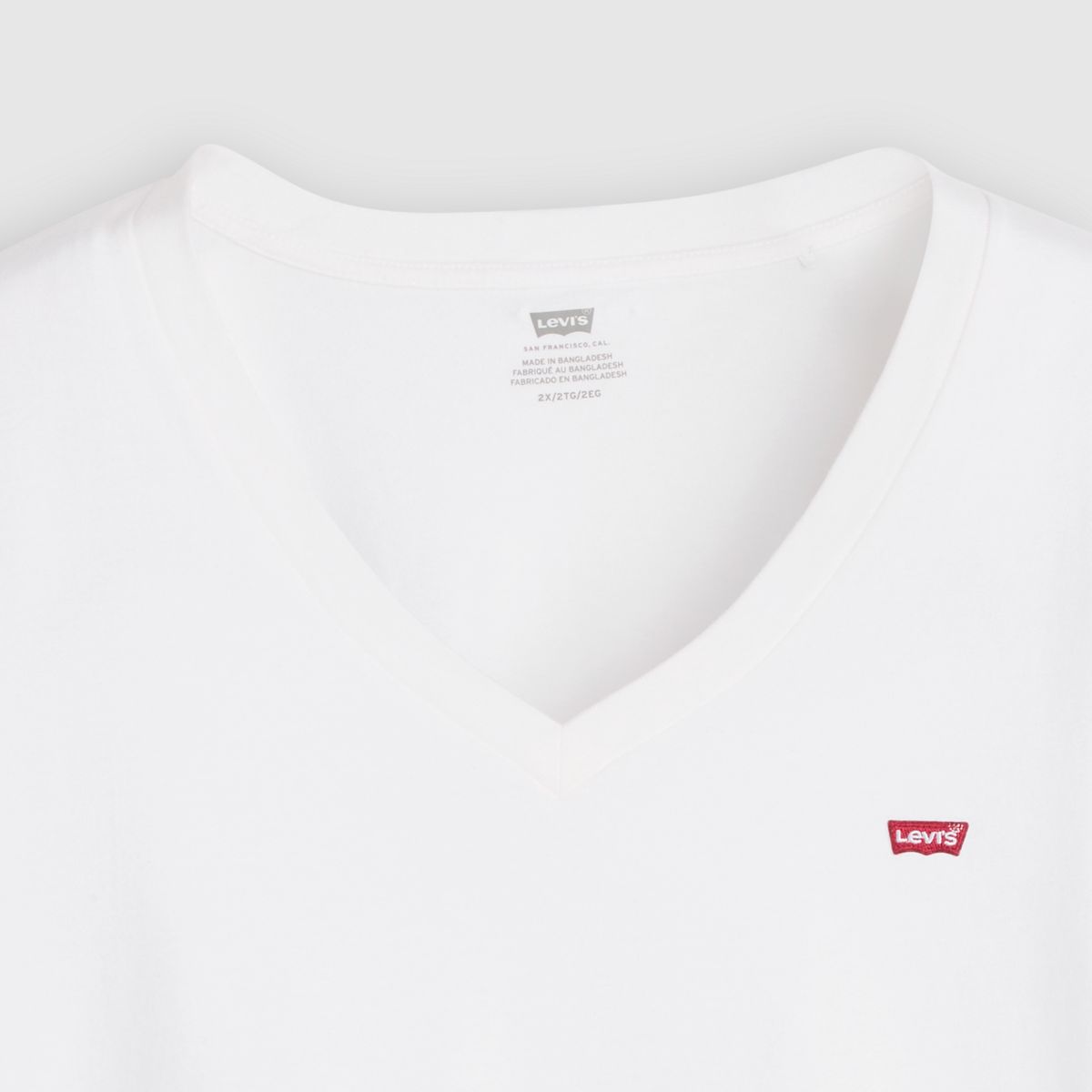 V-Neck T-Shirt (Plus Size) — Bright White - White