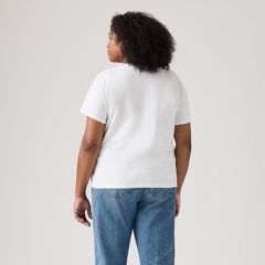 V-Neck T-Shirt (Plus Size) — Bright White - White 4
