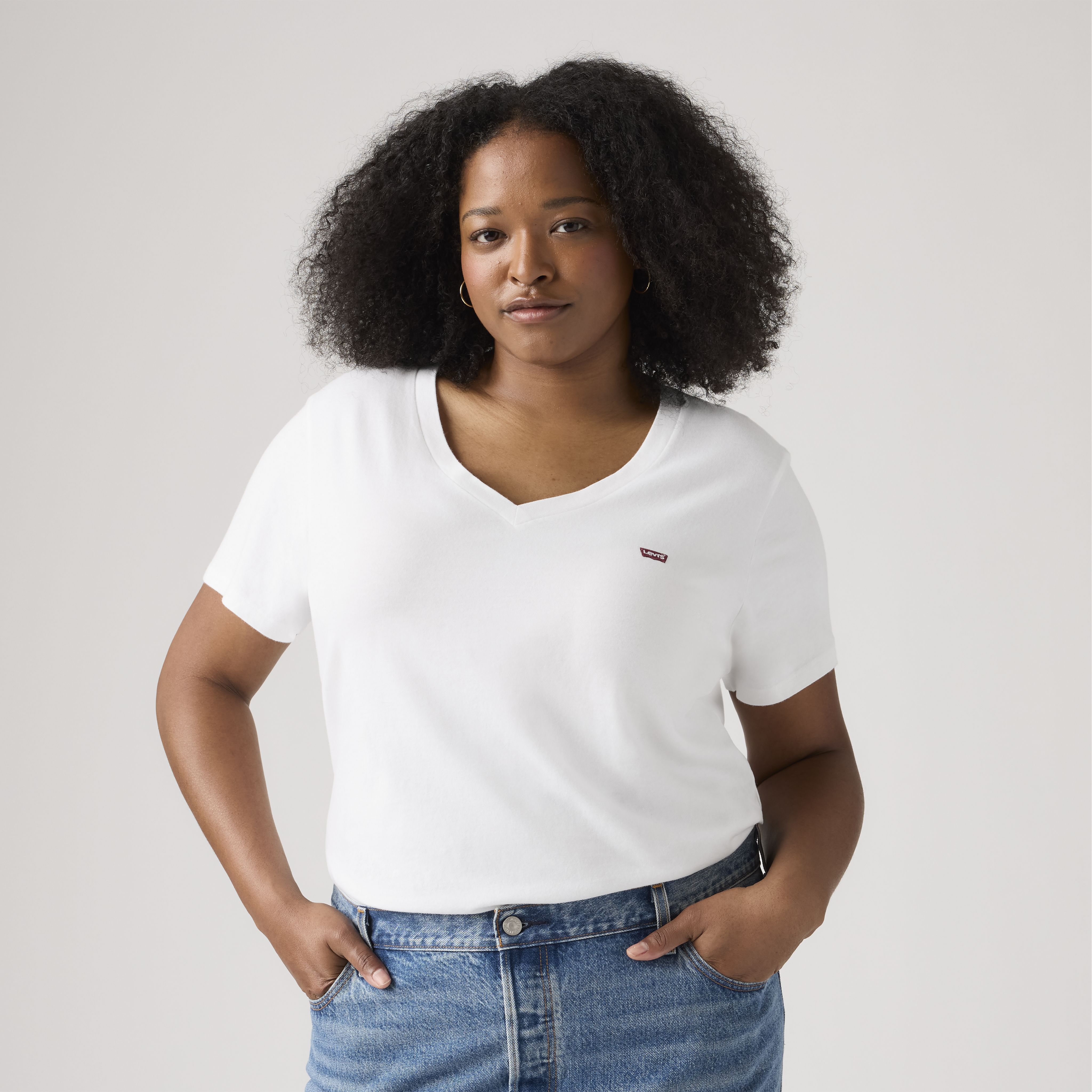 V-Neck T-Shirt (Plus Size) 1