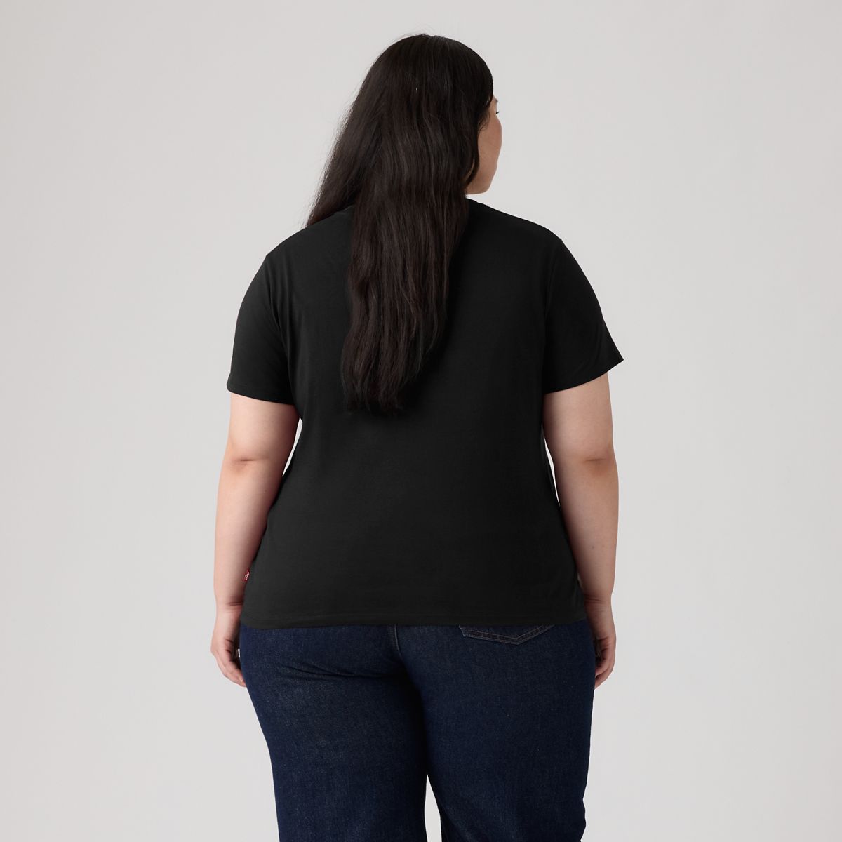V-Neck T-Shirt (Plus Size) — Hummingbird Mineral Black - Black