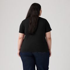 V-Neck T-Shirt (Plus Size) — Hummingbird Mineral Black - Black 4