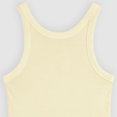 Essential Racer Tank — French Vanilla Garment Dye - Yellow 6