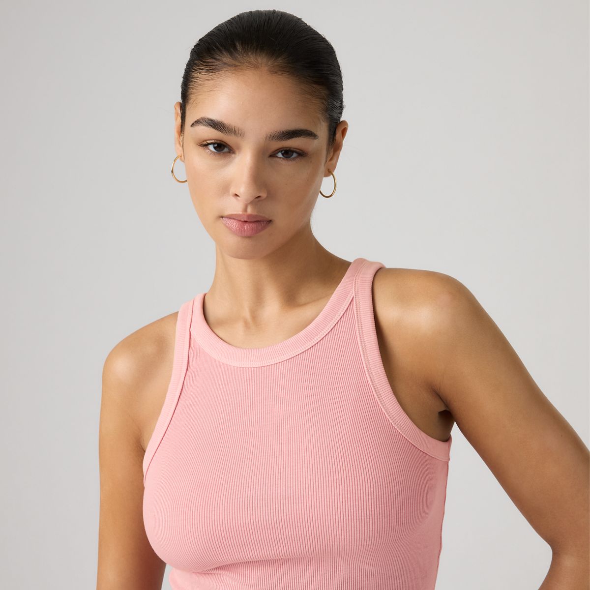 Essential Racer Tank — Garment Dye - Pink