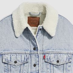 90s Sherpa Trucker Jacket — Morning Sunlight - Light Wash 6